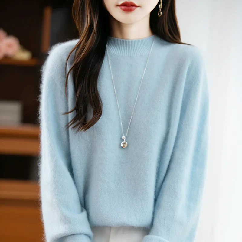 Arabelle Cashmere Wool High-Neck Sweater - Image 4