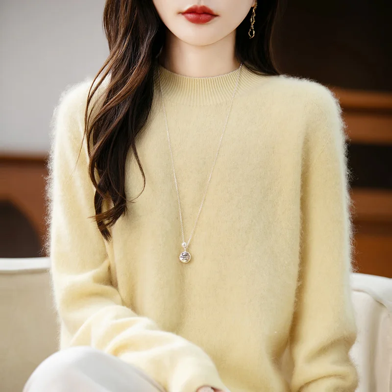 Arabelle Cashmere Wool High-Neck Sweater - Image 6