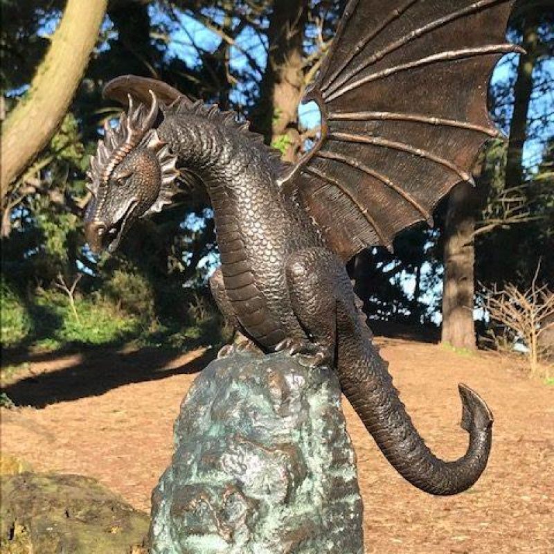 Fire-Breathing Dragon Garden Water Fountain - Image 4