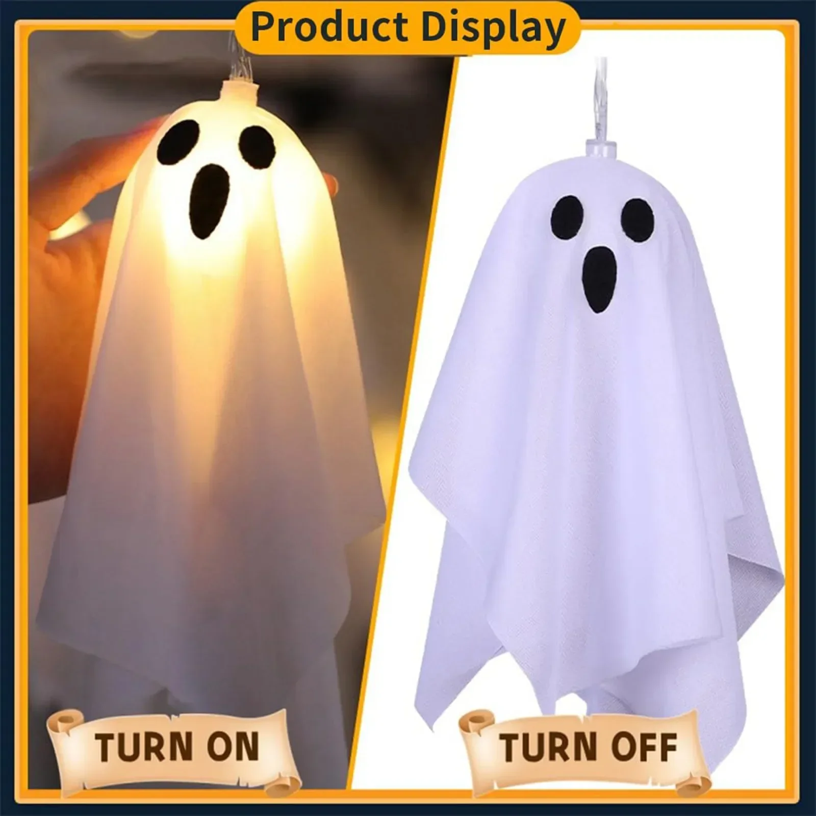 Ghost LED String Lights – 8 Mode Waterproof Hanging Garland - Image 11